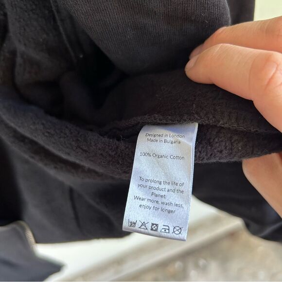 Saint and Sofia Organic Cotton Biker Jacket - Black size 12 - Picture 11 of 16